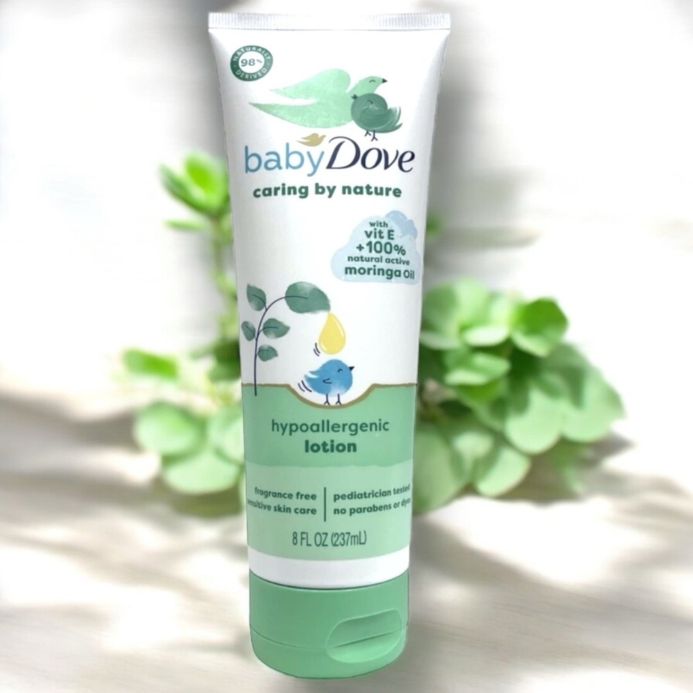 Baby Dove Caring by Nature Hypoallergenic Lotion Fragrance Free 8oz Moringa Oil
